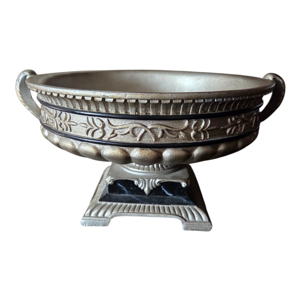 Elegant Silver & Black  Decorative Planter/ Bowl.